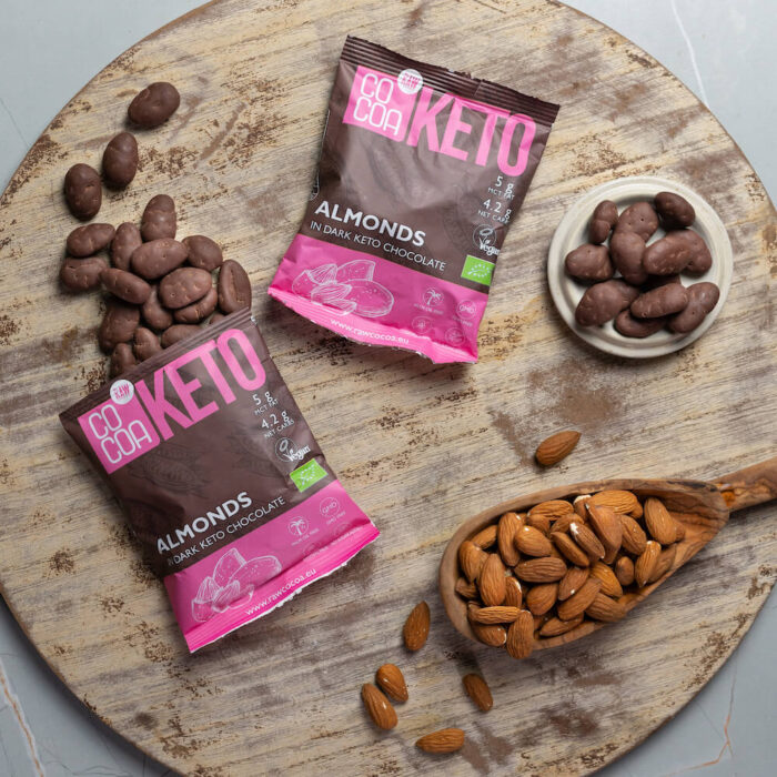 COCOA KETO Migdały w Ciemnej Czekoladzie 70g - obrazek 2