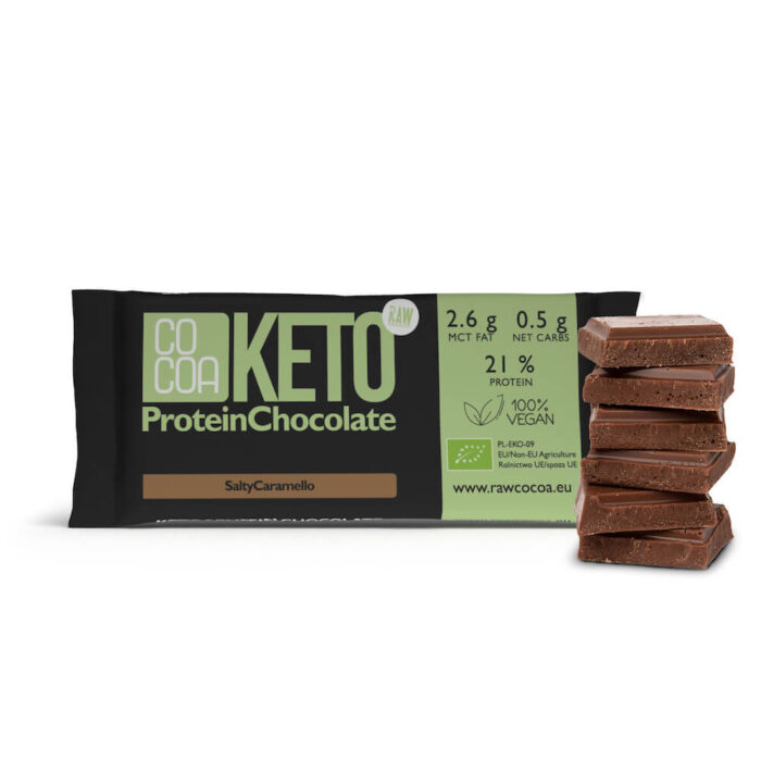 COCOA KETO Czekolada Proteinowa Keto Salty Caramello 40g - obrazek 2