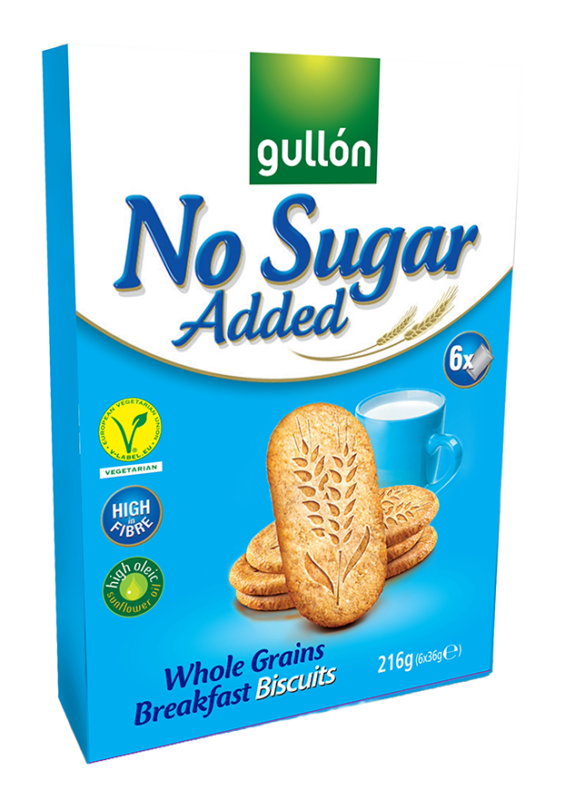 gullón ciastka są bez cukru i są herbatniki śniadaniowe i ciastka wielozbożowe