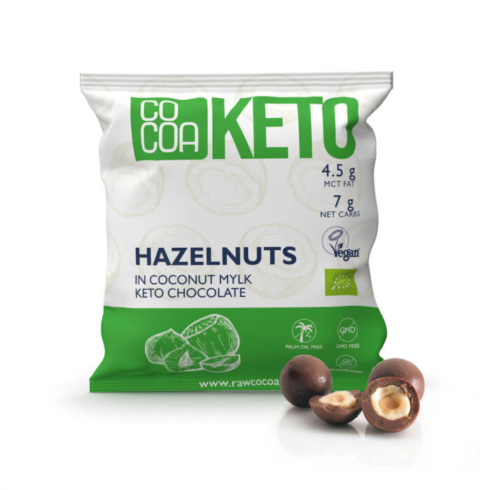 COCOA KETO Orzechy Laskowe w Czekoladzie Kokosowej 70g - obrazek 3